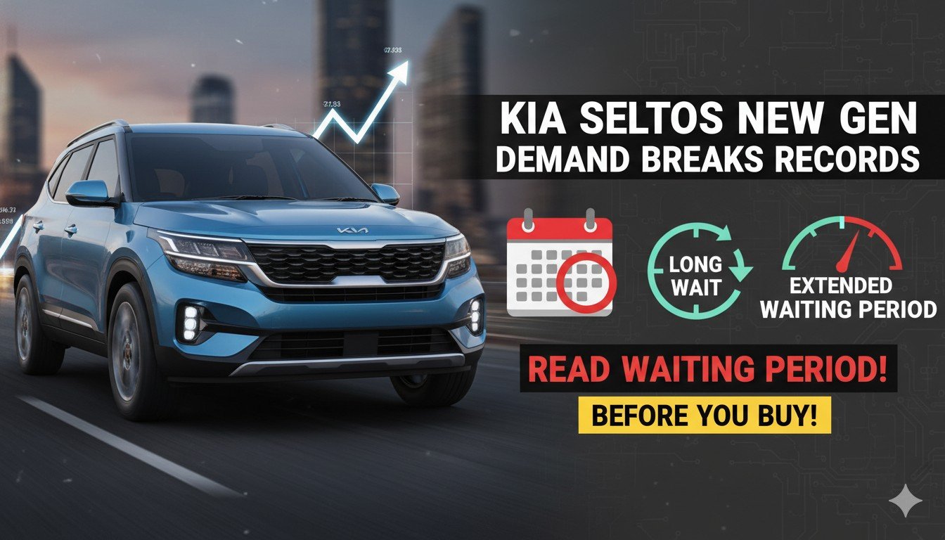 किआ सेल्टोस नई जेनरेशन SUV का फ्रंट व्यू