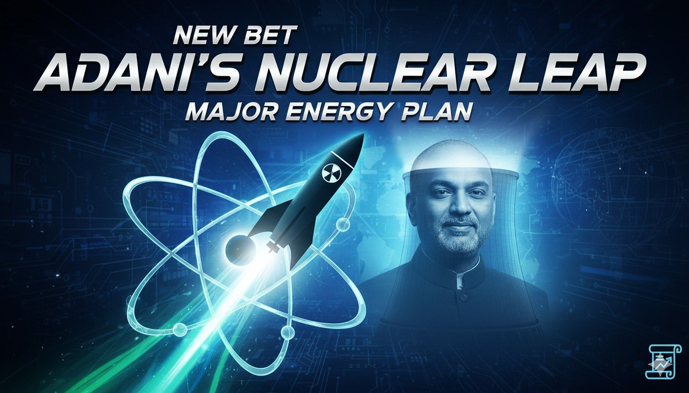 Alt Text for featured image : गौतम अदाणी और अदाणी ग्रुप का परमाणु ऊर्जा क्षेत्र में प्रवेश, न्यूक्लियर पावर प्लांट और SMR रिएक्टर का ग्राफिक प्रतिनिधित्व