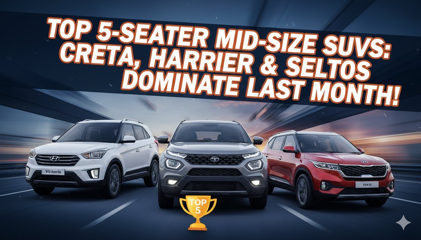 जनवरी 2026 में टॉप 5 मिड-साइज एसयूवी: Hyundai Creta, Maruti Victoris और Kia Seltos की बिक्री चार्ट