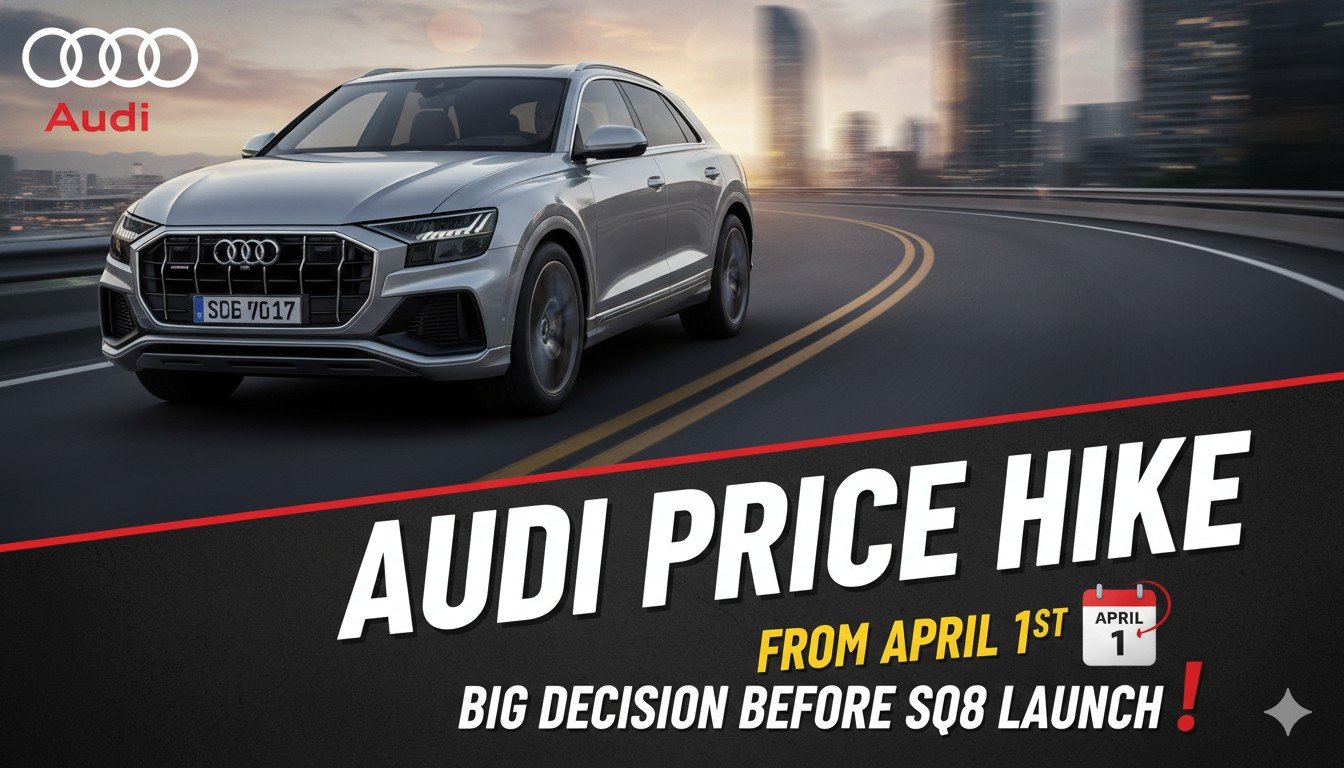 Audi SQ8 performance SUV front view with luxury design elements in India