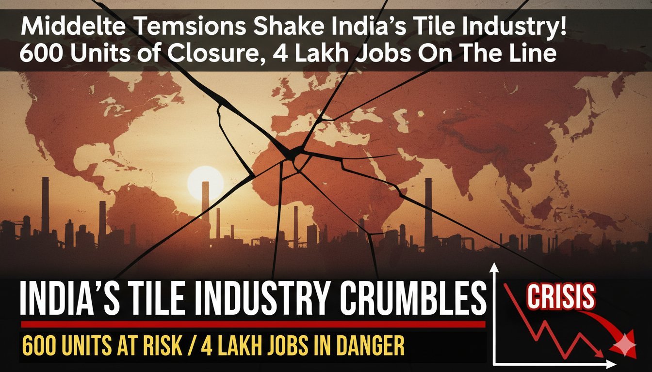 मोरबी सेरामिक टाइल फैक्ट्री में किल्न्स और मजदूर, मिडिल ईस्ट तनाव से गैस संकट का प्रभाव